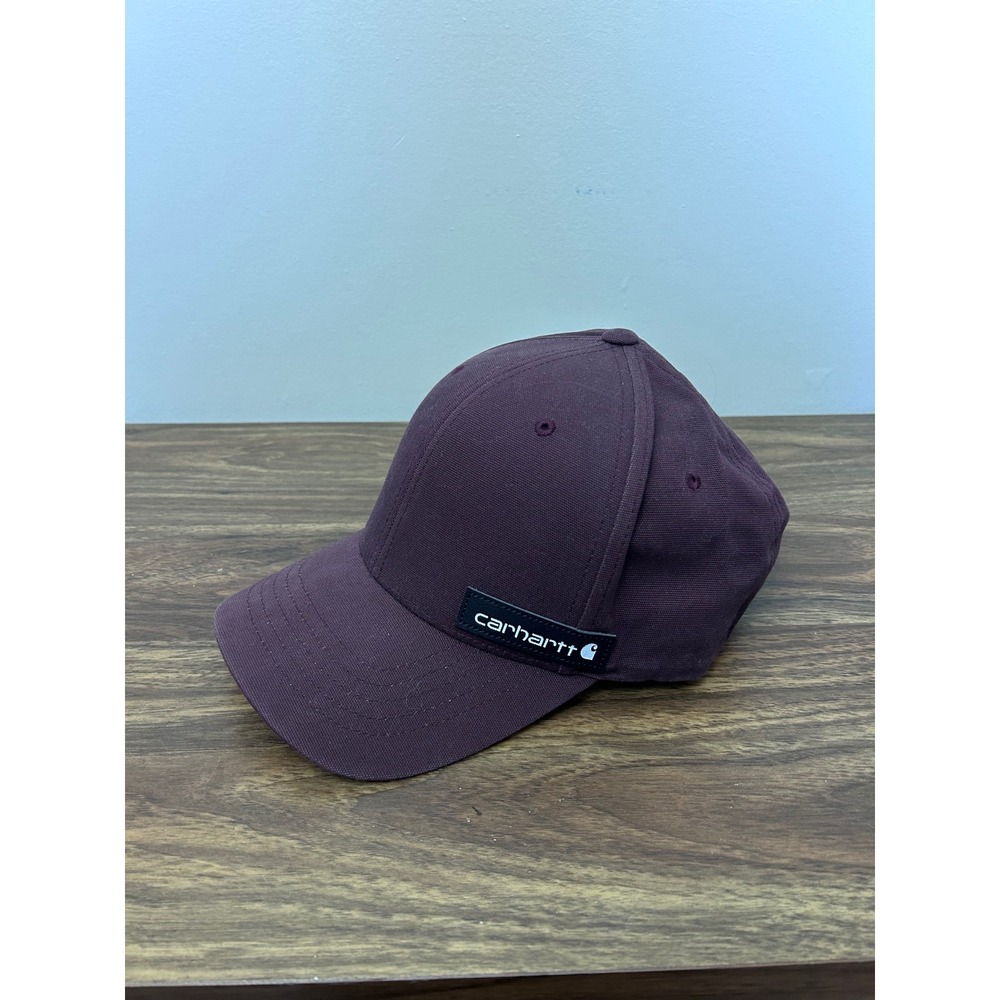 Carhartt Men Wine Burgundy Odessa‎ FlexFit Hat Canvas Logo Cap L/XL 104298 DWN